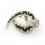 Brosa cu Cristale Swarovski albe si negre