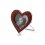 Rama foto argintata "Red Diamond Heart"