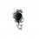 Brosa cu cristale Swarovski si onix