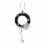 Colier rodiat, decorat cu onix si cristale Swarovski
