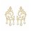 Cercei placati cu aur si decorati cu cristale Swarovski