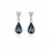 Blue Drops - Cercei rodiati decorati cu cristale austriece