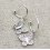 Silver Butterfly - Cercei rodiati decorati cu cristale