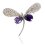 Silver Wings - Brosa fluture cu cristale