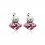 Pink Snail - cercei decorati cu perle