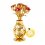 Vaza cu lalele decorate cu cristale Swarovski si ceas