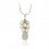 Colier rodiat, decorat cu cristale Swarovski si perle de cultura