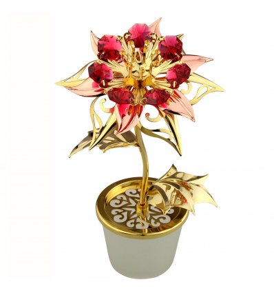 Tender Red Flower cu Swarovski