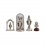 Set 4 statuete iconite argintate