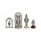 Set 4 statuete iconite argintate