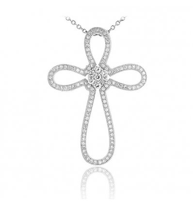 Pandantiv Fine Luxury Silver Cross Argint 925