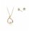 Crystal Gold - set cercei si colier placate cu aur