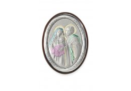 Icoana argintata color Sacra Familie 7*5 cm