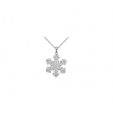 Colier - Snowflake with crystals