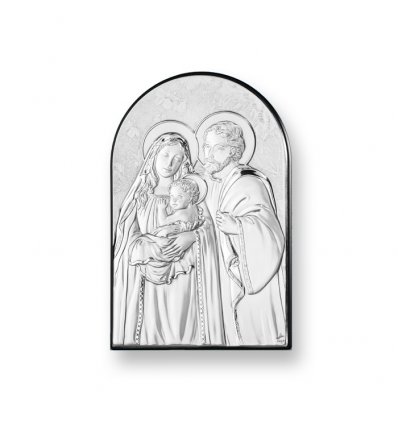 Icoana argintata cu Sacra Familia 30 * 20 cm