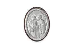 Icoana argintata Maica Domnului si Pruncul 18*13 cm