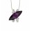 Colier argint cu cubic zirconia violet