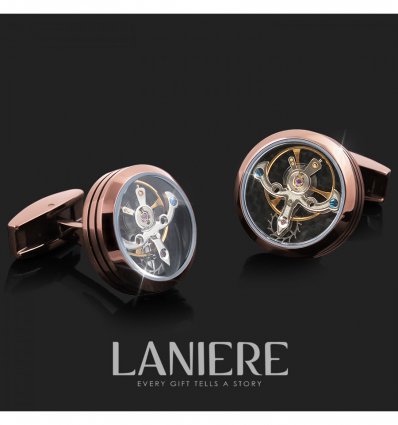 Butoni Tourbillon cu mecanism de ceas- LANIER