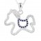Colier din argint 925% "Blue Crystal Poney"