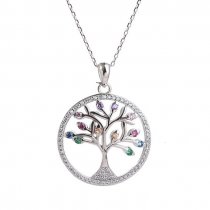 Colier din argint 925% "Colorful Tree of Life"