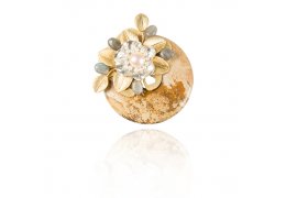 Brosa cu perle "Golden Pearl" - PARURE MILANO
