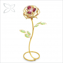 Trandafir ”For my precious” Gold cu cristale Swarovski