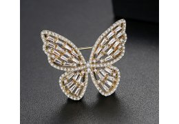 Brosa cu cristale cubic zirconia Luxury Butterfly