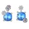 Cercei cu cristale "Blue Valerie"