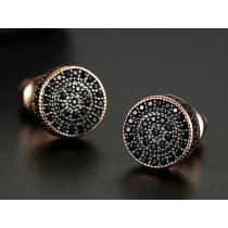 Cercei cu cristale Swarovski Elements Black Roulette