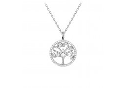 Colier din argint 925 cu cristale cubic zirconia Tree Of Life Silver