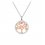 Colier din argint 925 cu cristale cubic zirconia Tree Of Life Rose