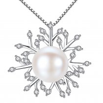 Luxury 925 Silver Necklace Snow Flake