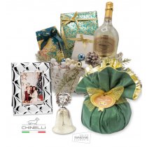 Cos de Craciun White Jingle Bells Swarovski