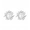 Cercei din argint Luxury Silver Snow Flake and Pearl