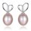 Cercei din argint decorati cu perla Sweet Pink