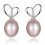 Cercei din argint decorati cu perla Sweet Pink
