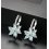 Cercei Sparkling Flower decorati cu cristale Swarovski Elements