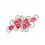 Brosa Red Passion cu cristale cubic zirconia