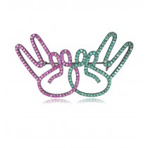 Brosa Victory cu cristale cubic zirconia