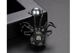 Brosa Black Stilish Bug cu cristale cubic zirconia