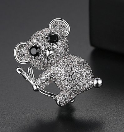 Brosa cu cristale cubic zirconia Koala Bear