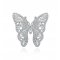 Brosa Discret Butterfly decorata cu cristale cubic zirconia