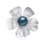 Brosa cu cristale austriece Blue Pearl