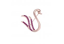 Brosa cu cristale austriece Fuchsia Crystals Swan