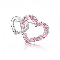 Pink Love - Brosa cu cristale austriece