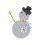 Brosa Diamond Snow Man cu cristale cubic zirconia