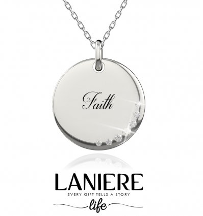 Colier din argint „Faith” cu sapte cristale cubic zirconia LANIERE Life