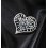 Luxury Silver Heart - Brosa Ag. 925 cu cristale cubic zirconia si perla