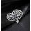 Luxury Silver Heart - Brosa Ag. 925 cu cristale cubic zirconia si perla