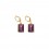 Cercei cu Swarovski violet